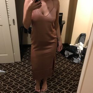 Pink silky dress